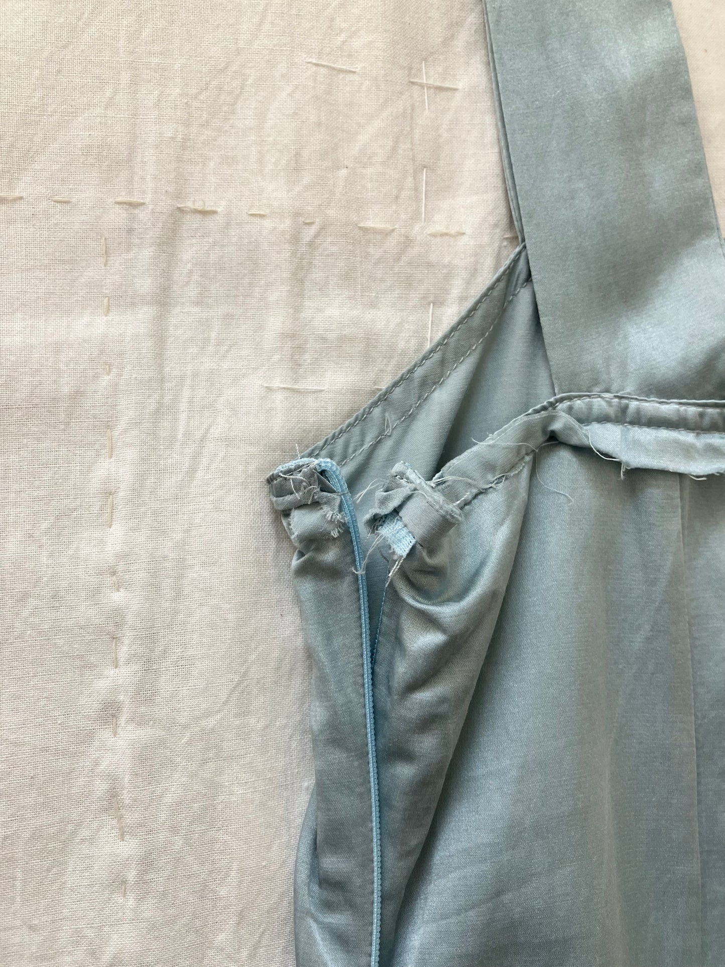 sula - wide strap dress - pearl-blue