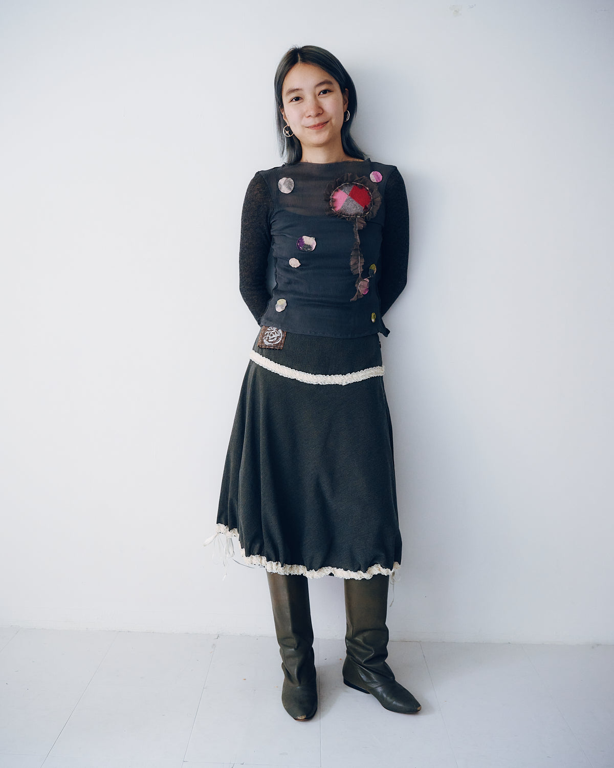 garbage core - RUFFLEABLE SKIRT