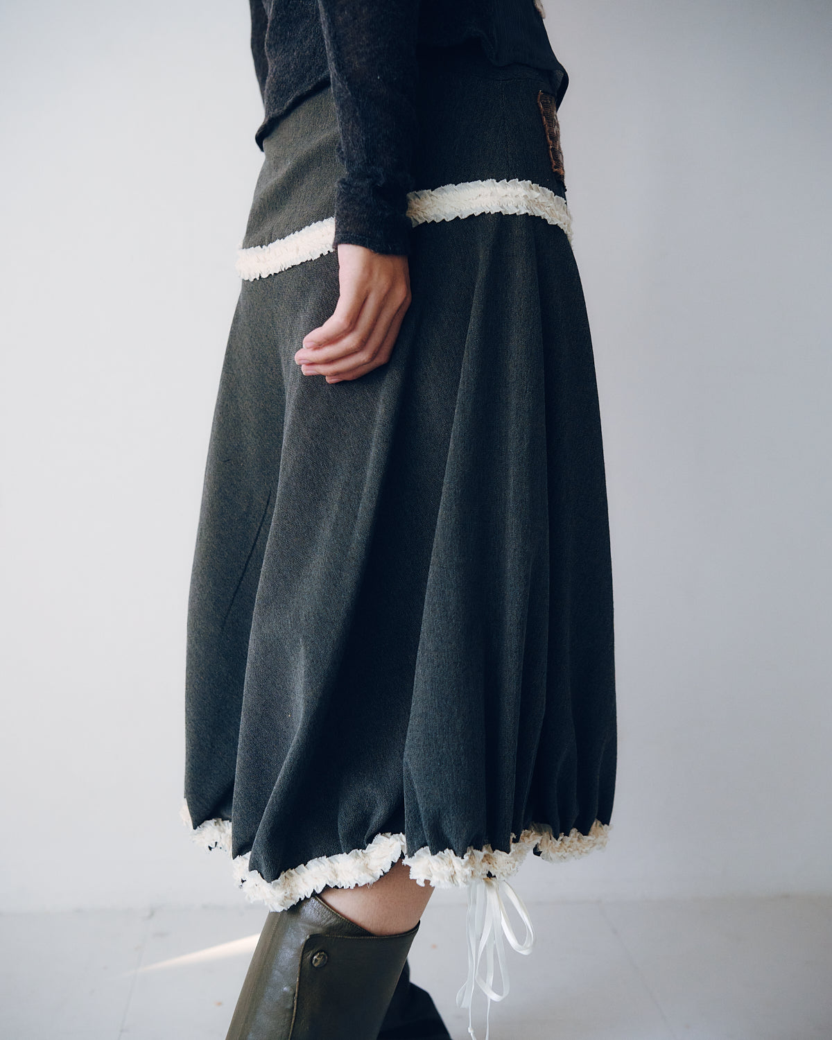 garbage core - RUFFLEABLE SKIRT