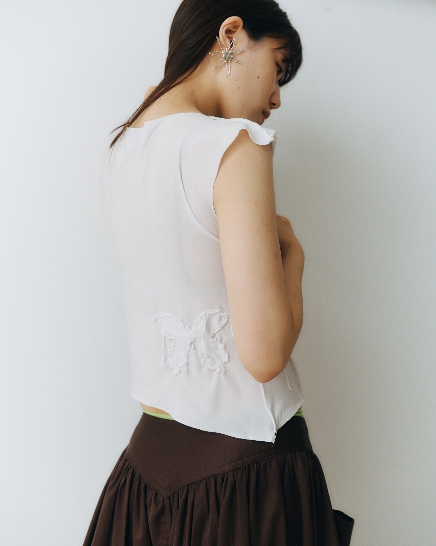 Romane Prunières - SPUR ROWEL EARRING with Aquamarine Stones