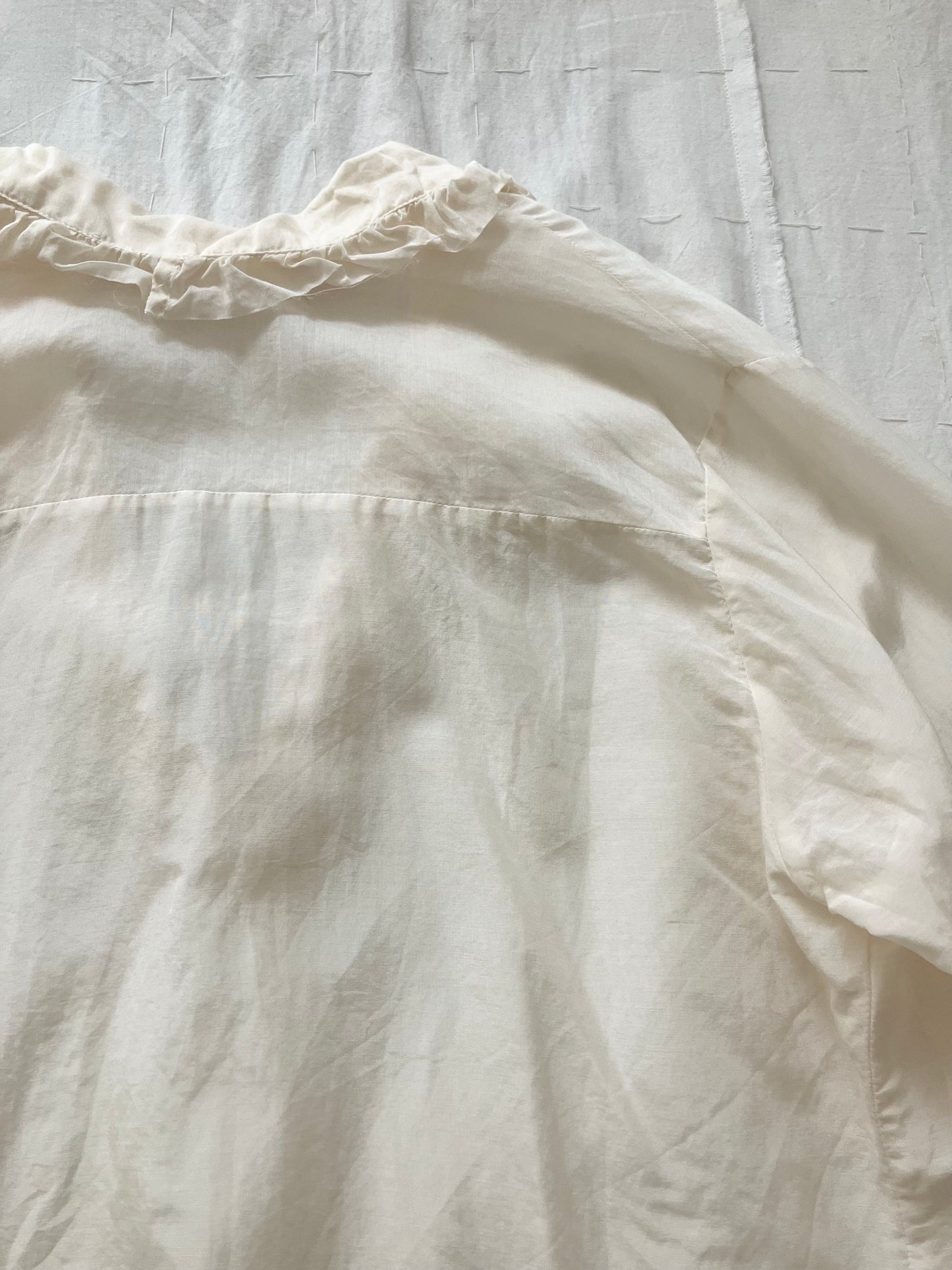 sula - frill blouse - egg nog