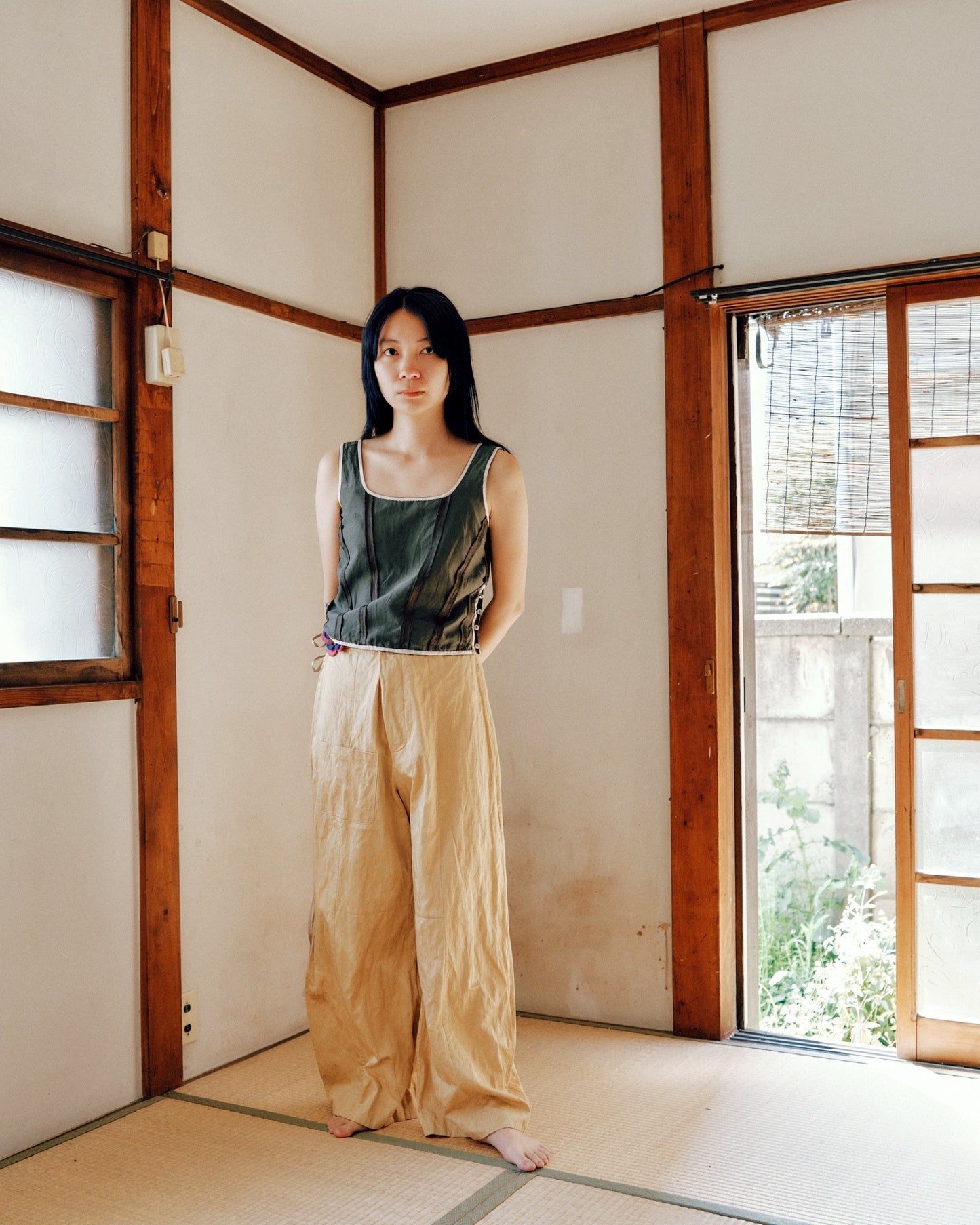 sula - corset top - pearl-blue