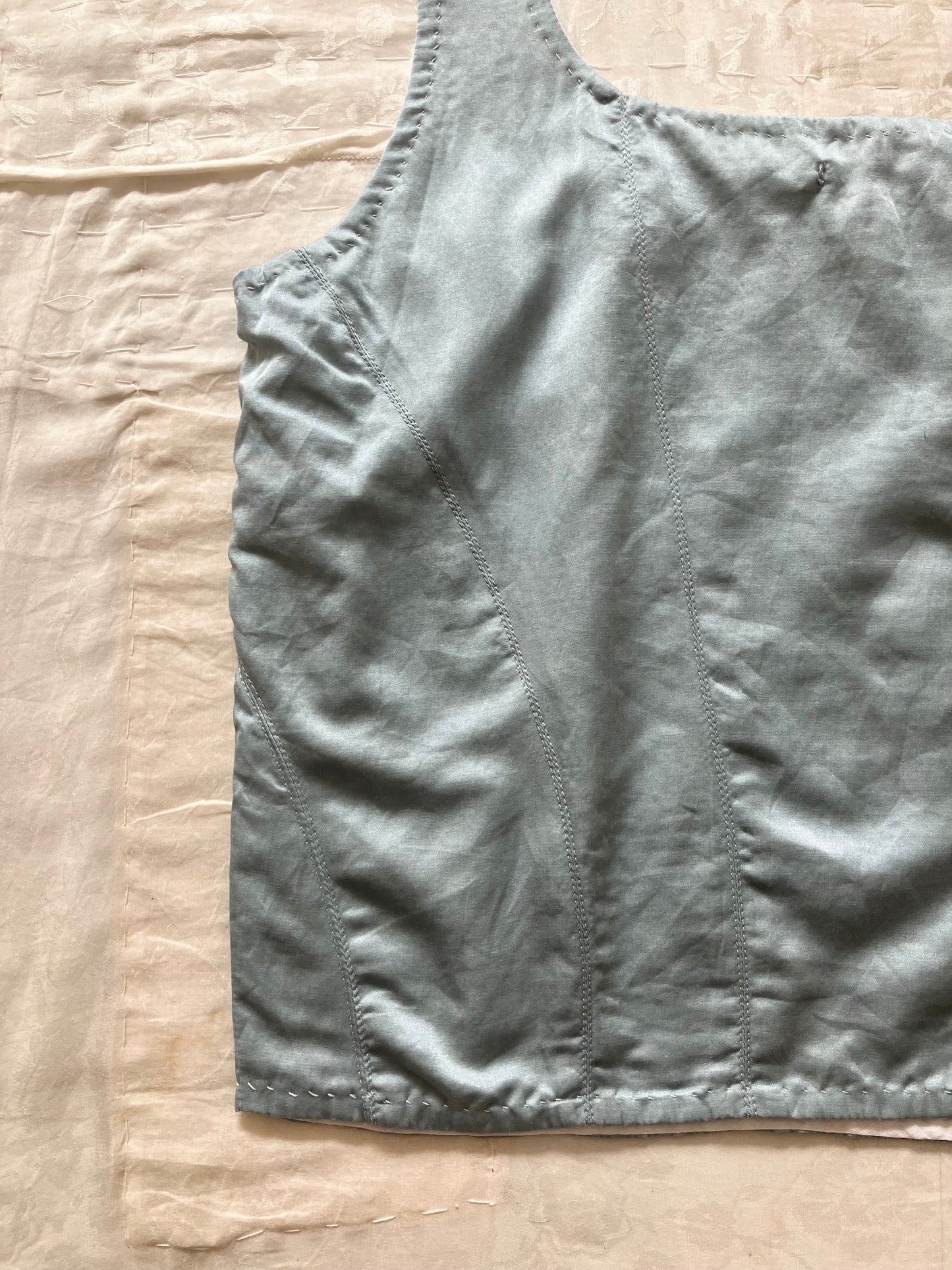 sula - corset top - pearl-blue