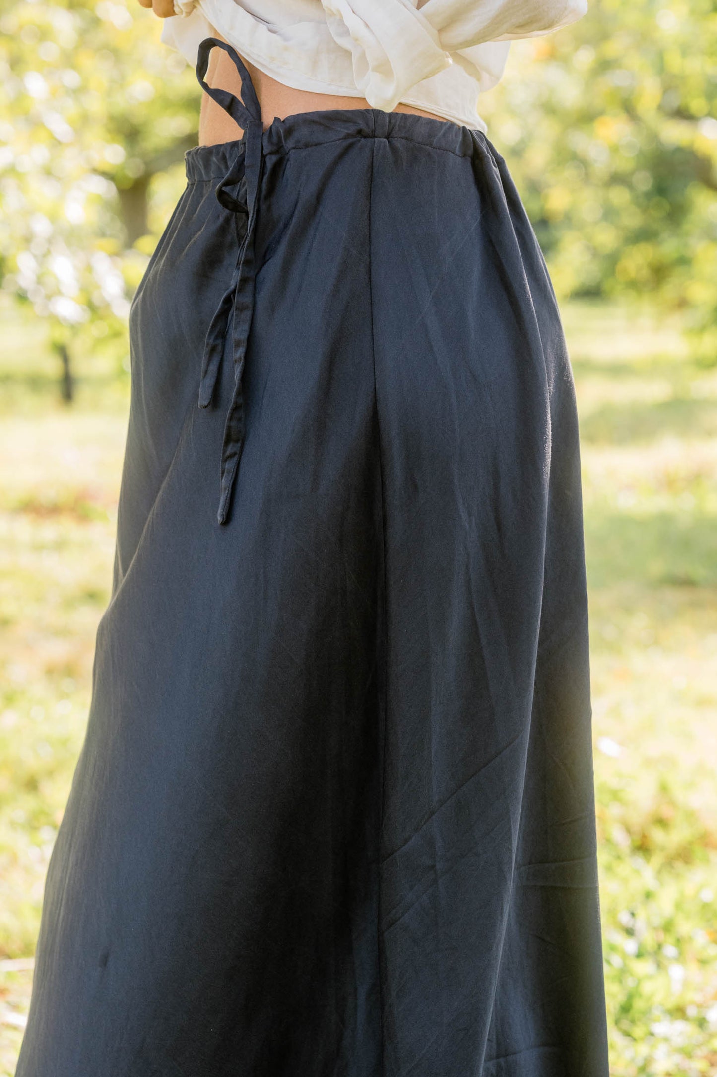sula - bias cut long skirt - beluga