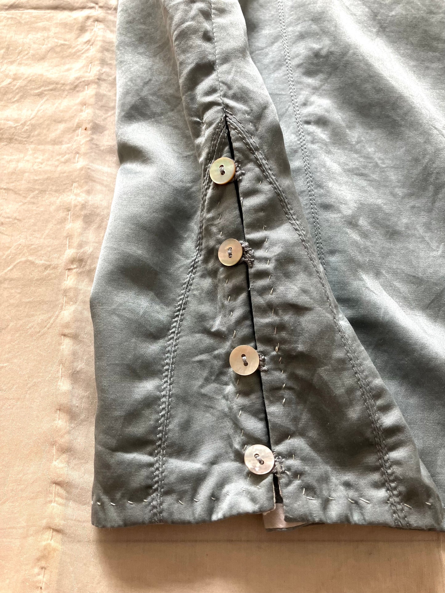 sula - corset top - pearl-blue