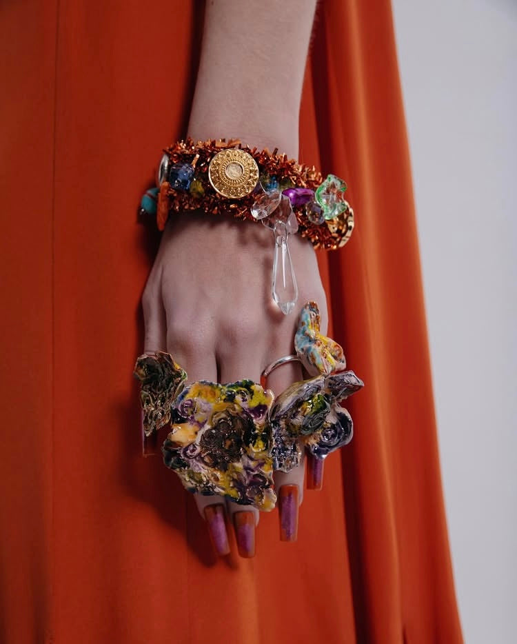 MATHILDE HIRON - Grigri Bracelet in Noir Obsidienne