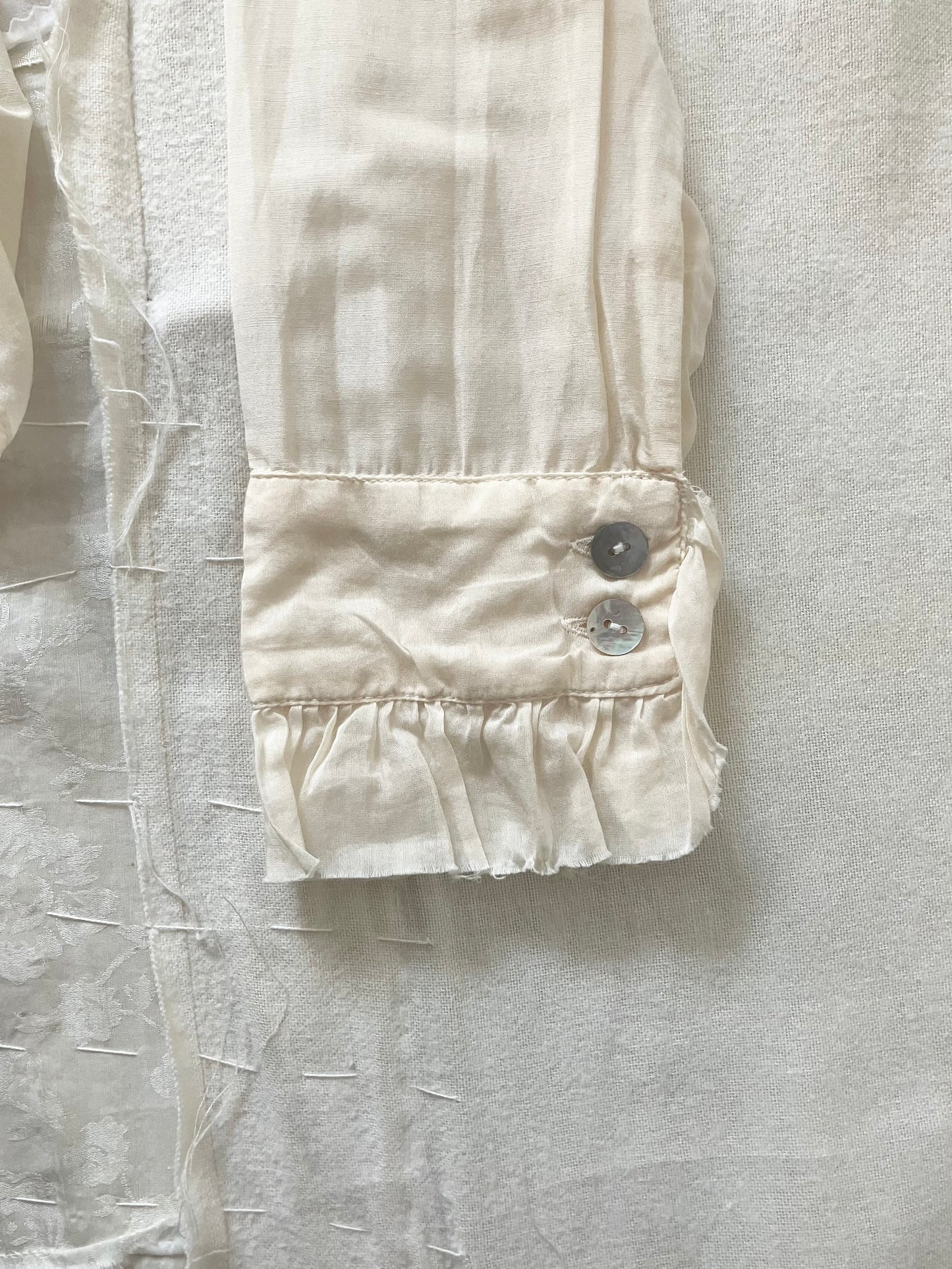 sula - frill blouse - egg nog
