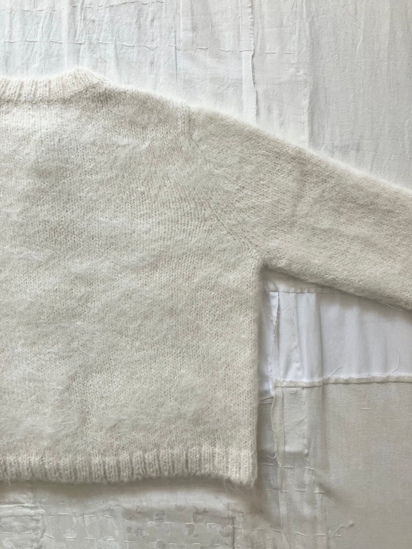 sula - fluffy alpaca nickel cardi - cream
