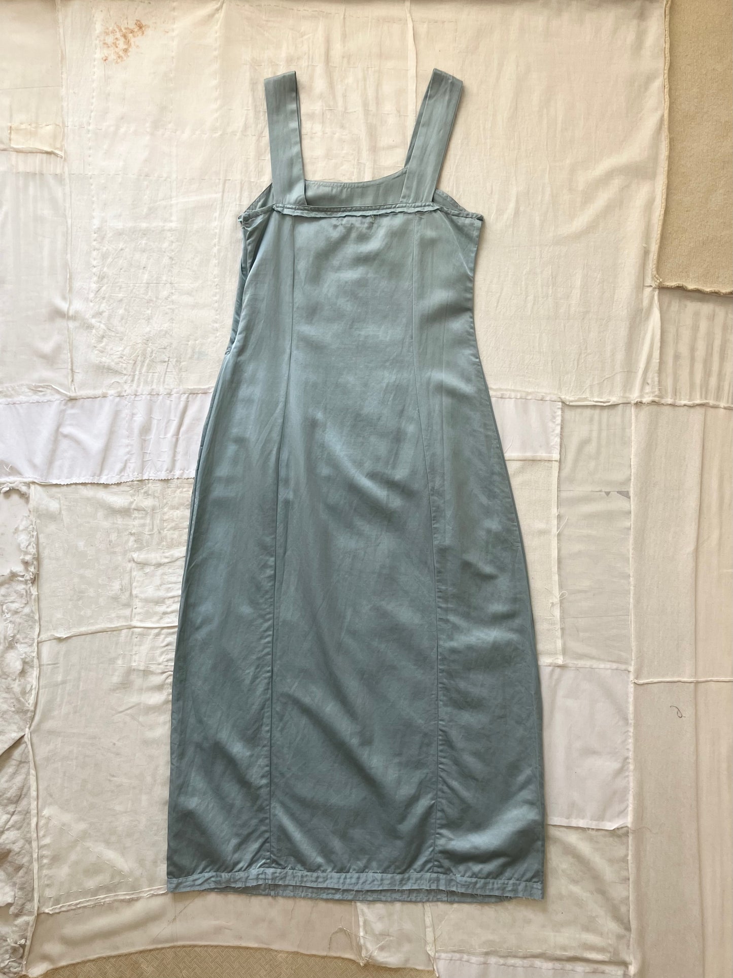 sula - wide strap dress - pearl-blue