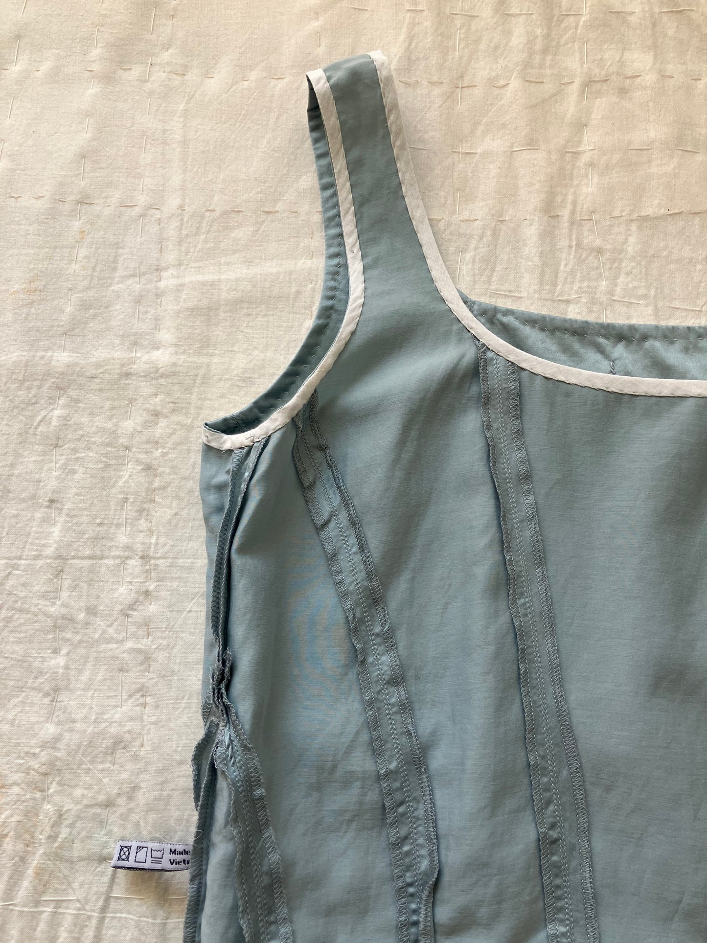 sula - corset top - pearl-blue