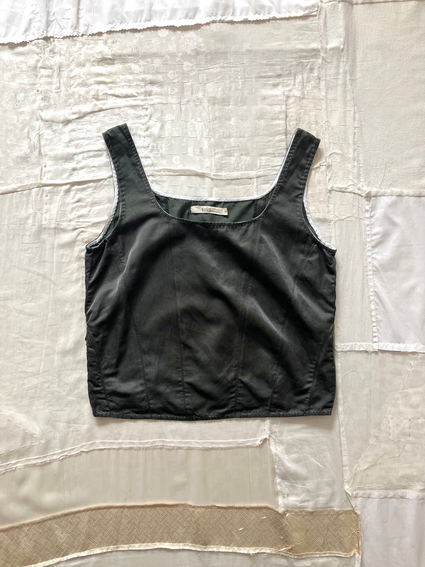 sula - corset top - beluga