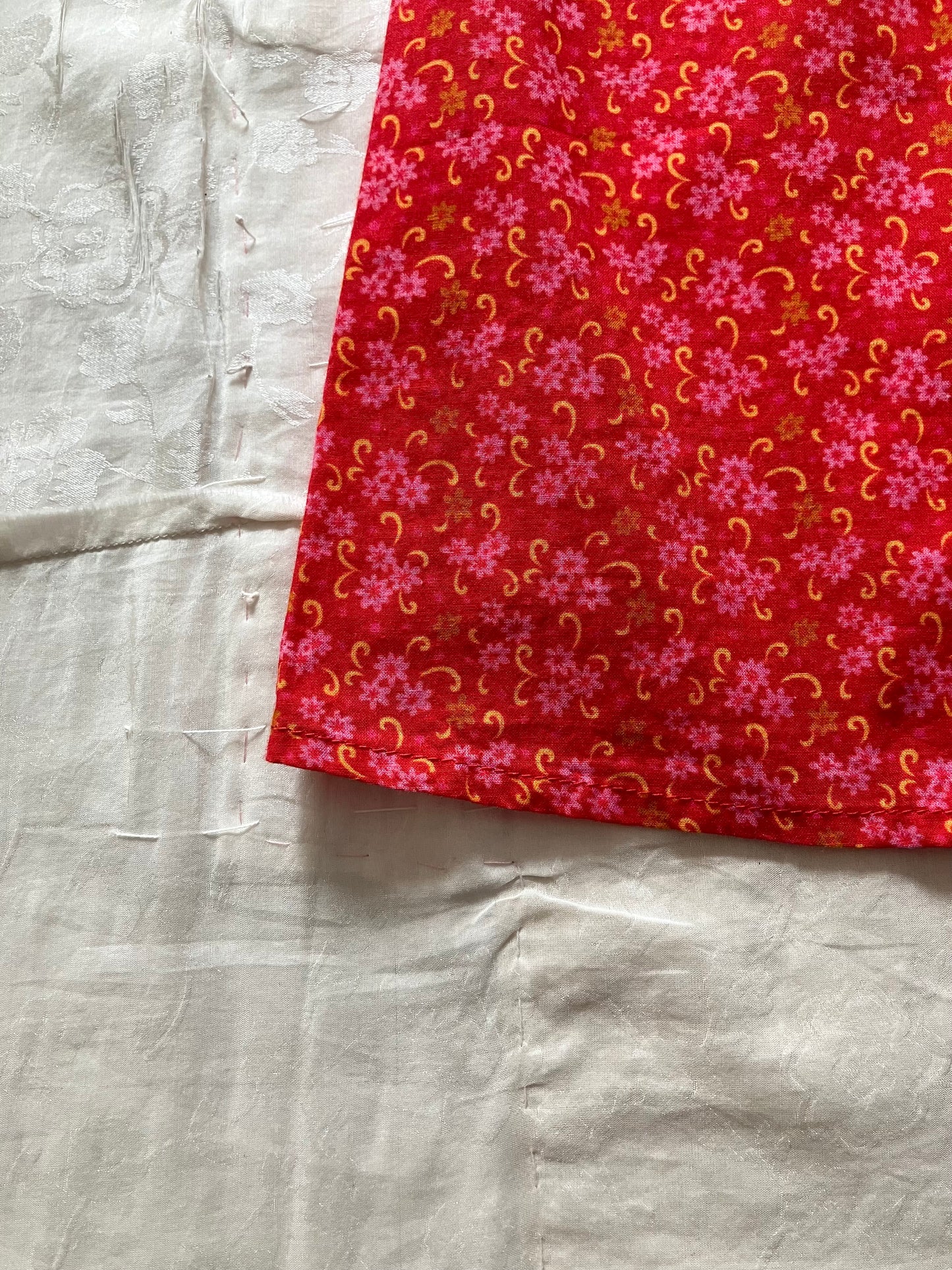 【Pre-loved】sula - plain dress - red flower