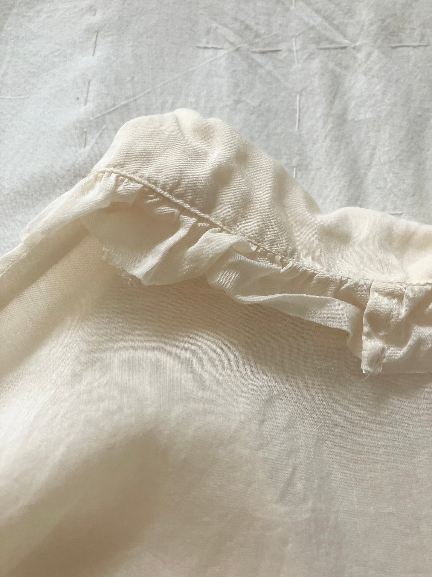 sula - frill blouse - egg nog