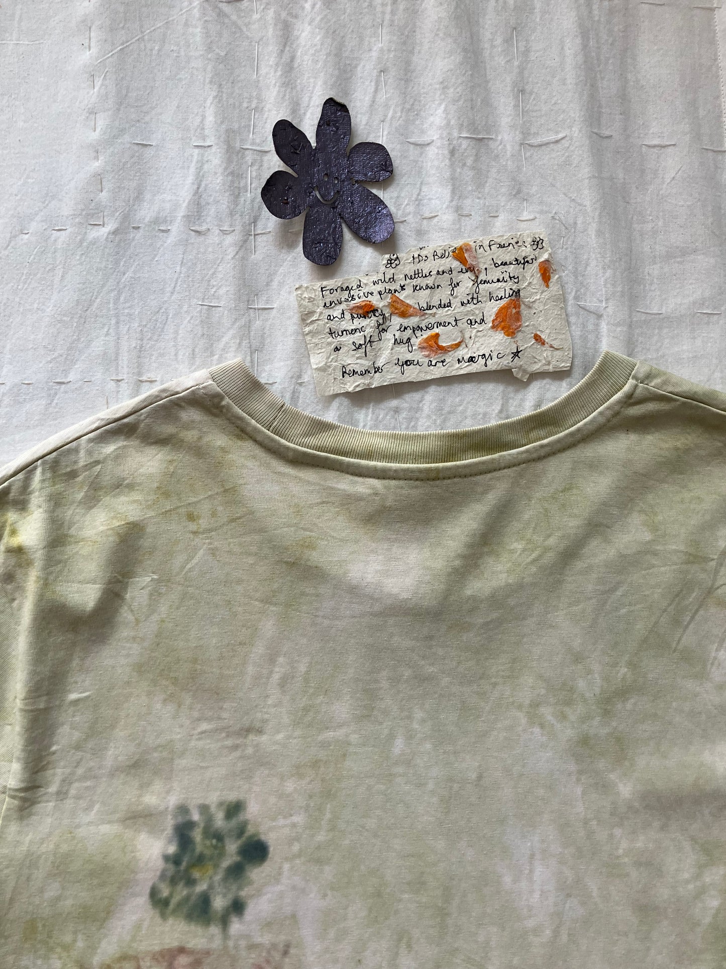 EIRINN HAYHOW - I DO BELIEVE IN FAERIES TSHIRT 3 with bio flower patch