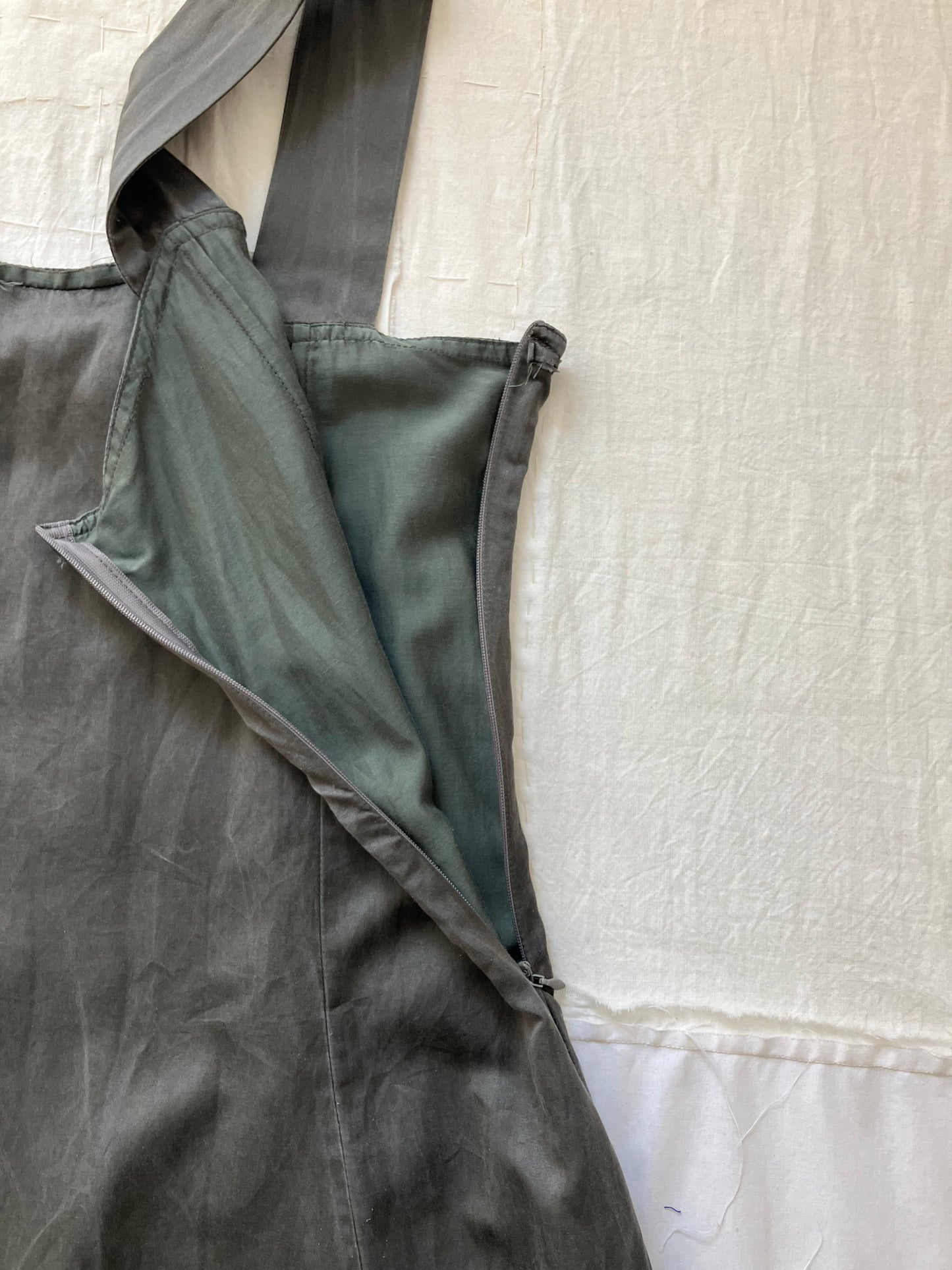 sula - wide strap dress - beluga