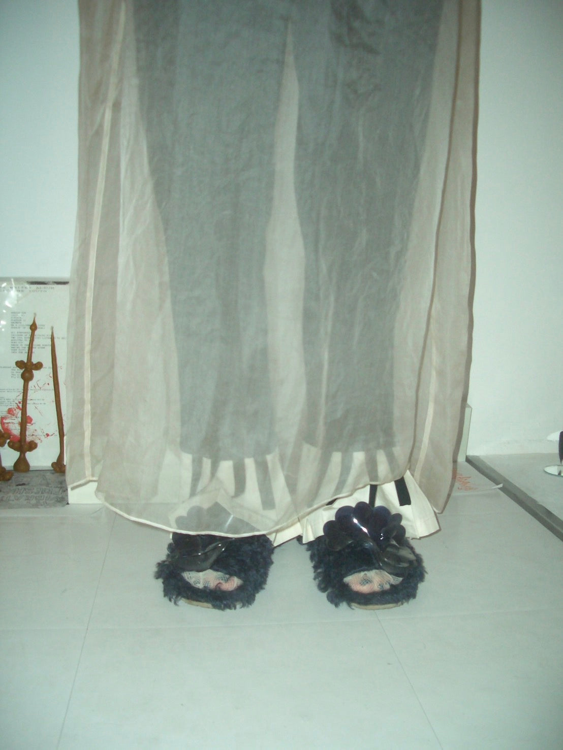 sula - lead dress - silk organza - egg nog