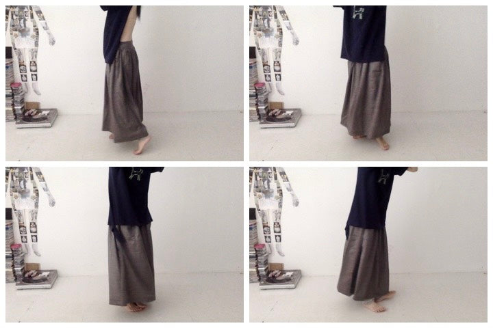 everyone's mother - garden skirt long - Charcoal