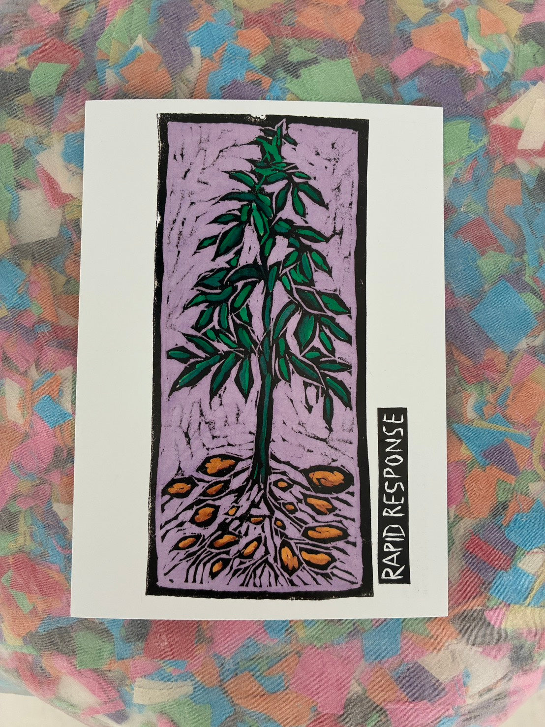 Bread + Puppet Press - Post card - Rapid Response