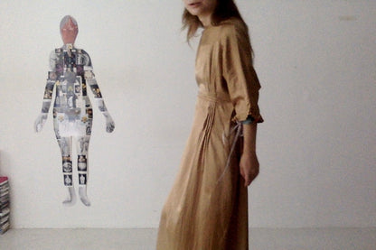 sula - doris dress - silk cotton satin - curry