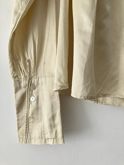 sula - new washed shirt - silk cotton satin - oyster white