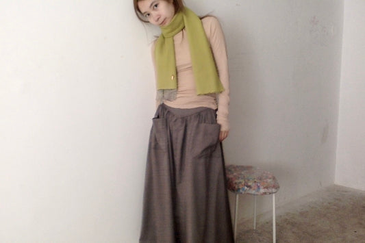 everyone's mother - garden skirt long - Charcoal