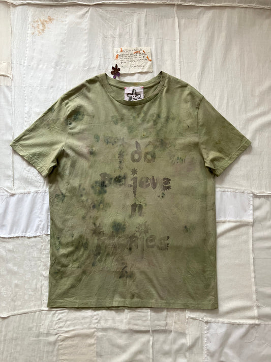 EIRINN HAYHOW - I DO BELIEVE IN FAERIES TSHIRT 4 with bio flower patch