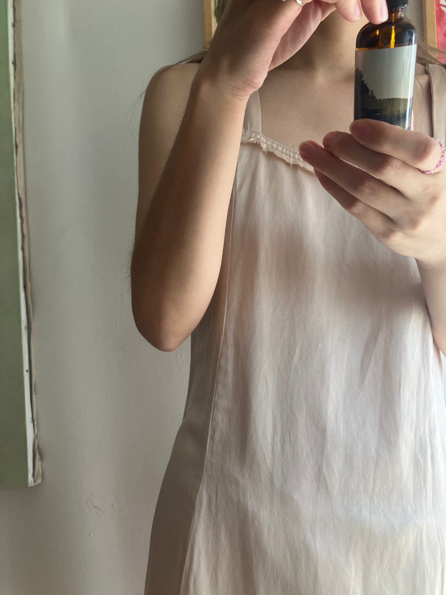 sula - wide strap dress - silver peony