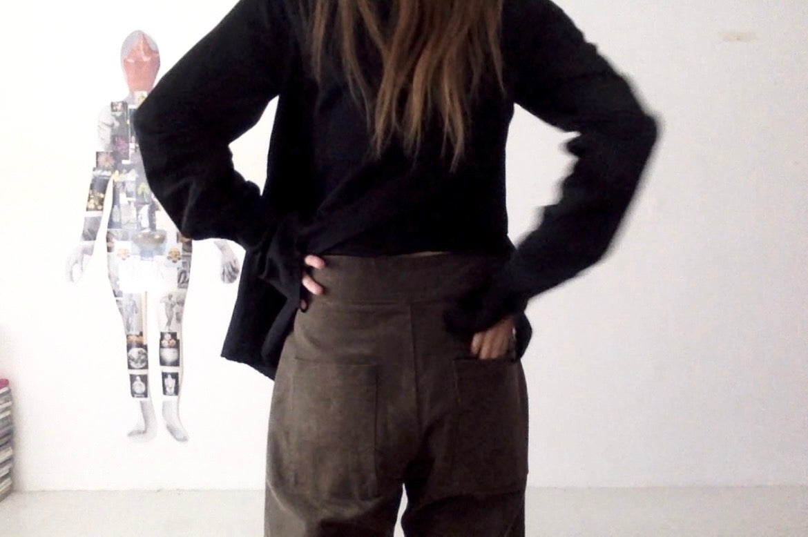 sula - flare pants - cotton patina - dirt