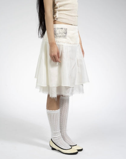 garbage core - BIANCO BIANCO SKIRT