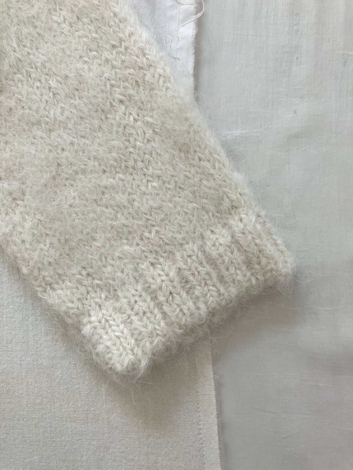 sula - fluffy alpaca nickel cardi - cream