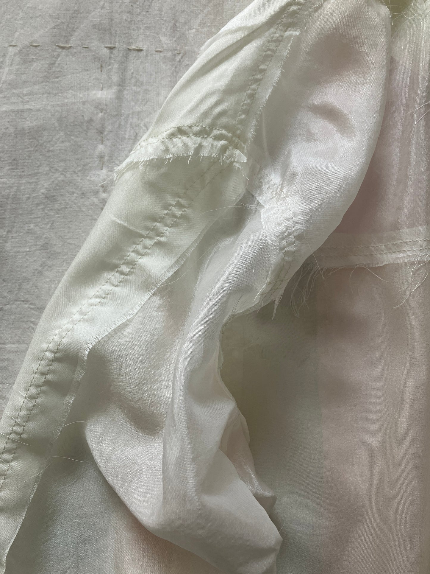 garbage core - SEMISHEER PATCHWORK SHIRT