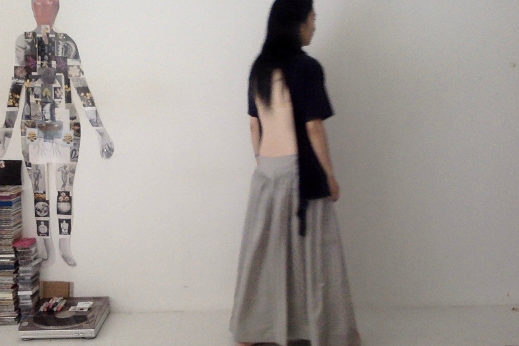 everyone's mother - garden skirt long - Smoke