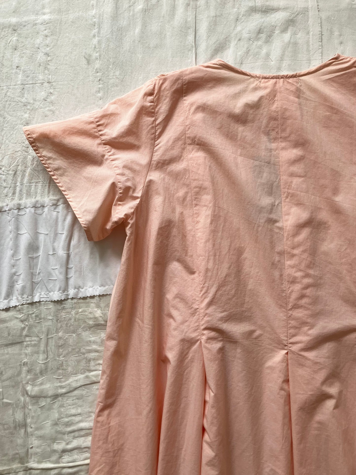 sula - dolls dress - cotton - tiny orange check