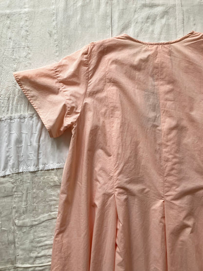 sula - dolls dress - cotton - tiny orange check