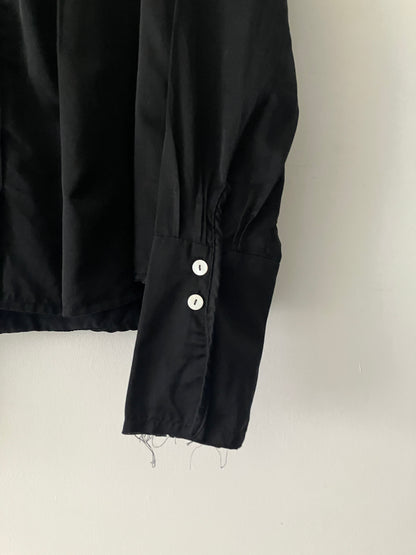 sula - new washed shirt - silk cotton satin - anthracite