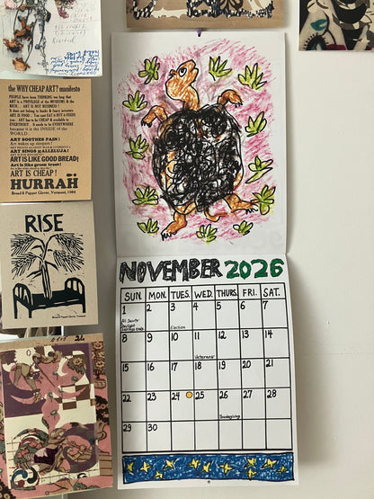 Bread + Puppet Press - 2026 Animal Kingdom Advisory Calendar