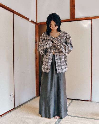 sula - bias cut long skirt - beluga
