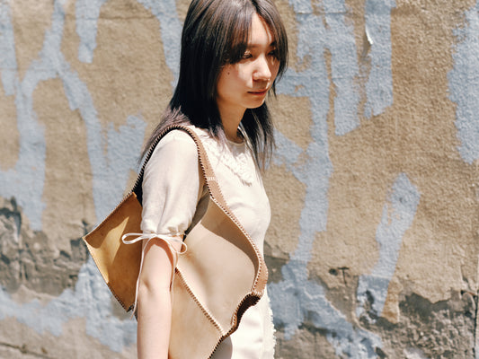 Maribaudi - The Beige Broken Heart Leather Bag