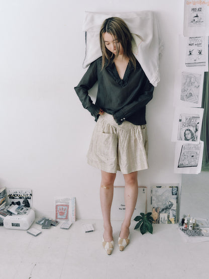 sula - frill blouse - jet set