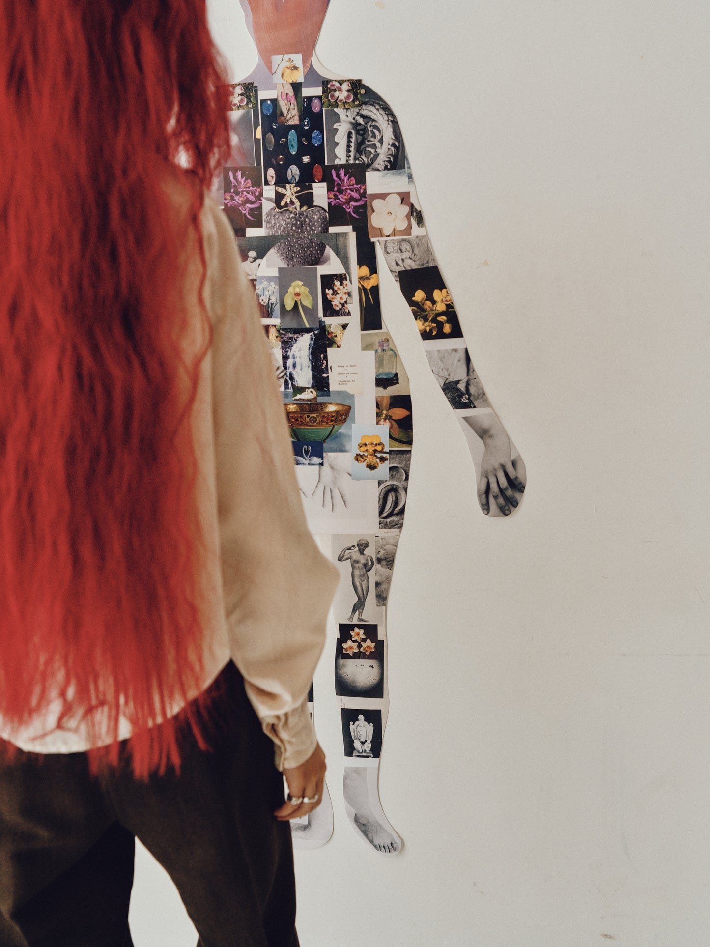 sula - round collar blouse - silk cotton satin - egg nog