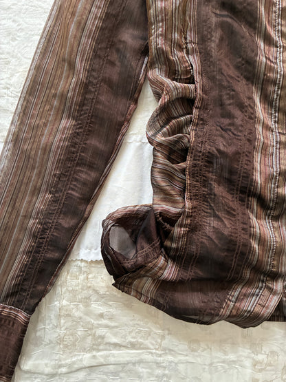 garbage core - 35 BUTTONS GATHERED SHIRT