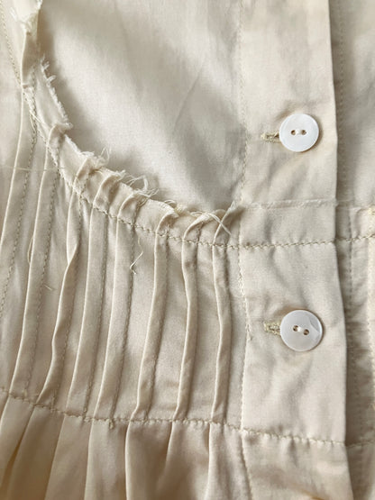 sula - new washed shirt - silk cotton satin - oyster white