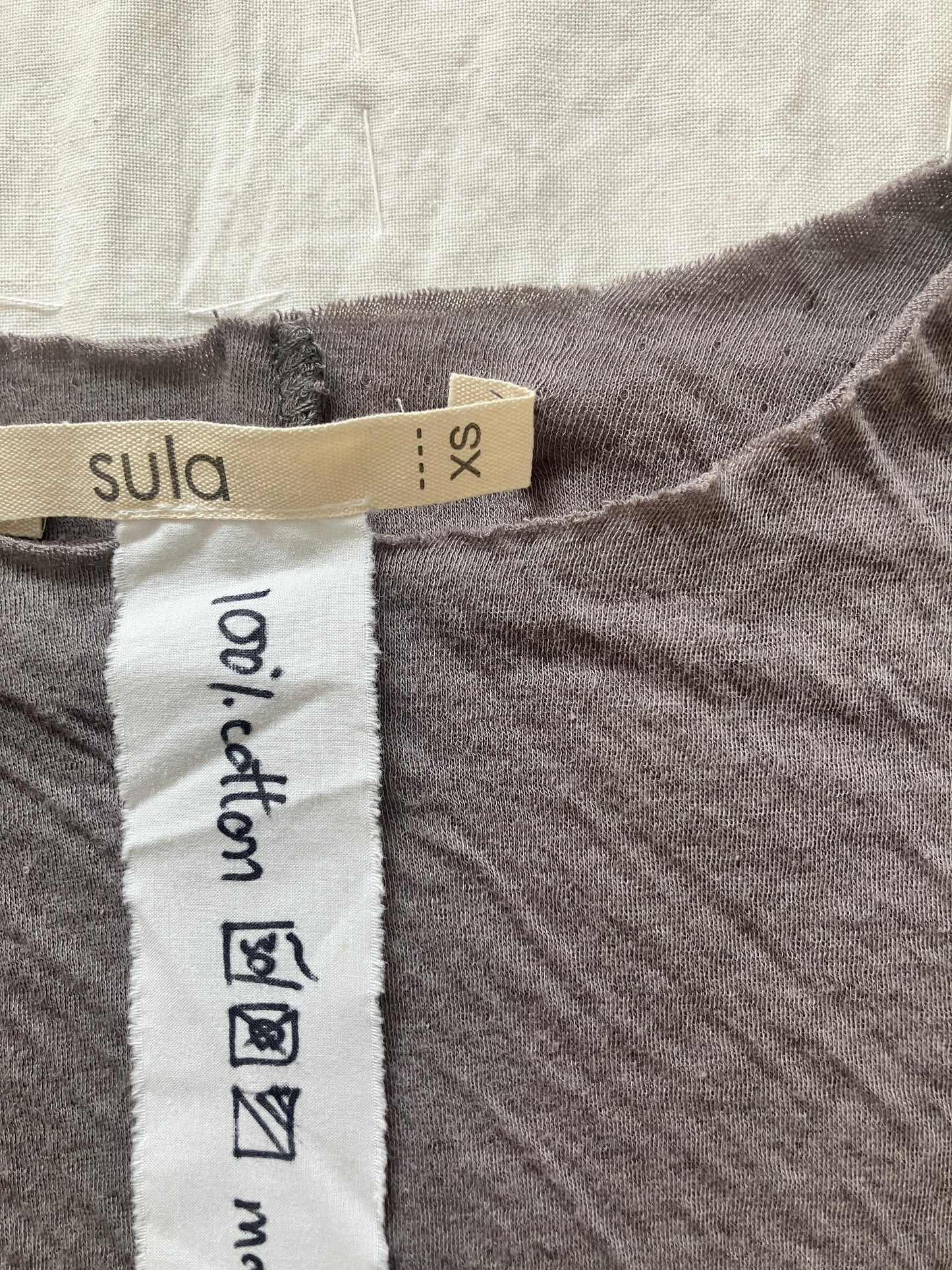 sula - long sleeve tee - cotton jersey - grey
