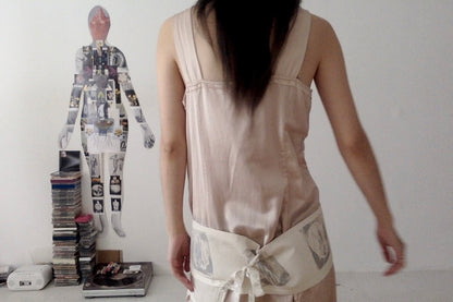 sula - wide strap dress - silver peony