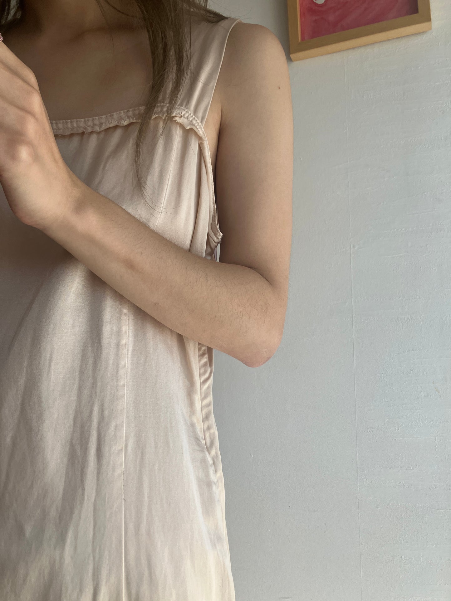 sula - wide strap dress - silver peony