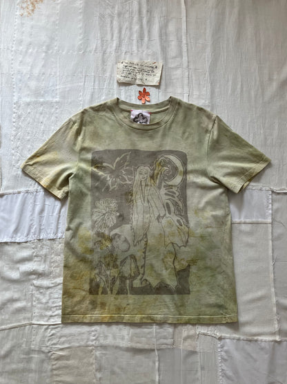 EIRINN HAYHOW - FLOWER FAIRIE WITH MOON AND BUTTERFLY TSHIRT 1 with bio flower patch