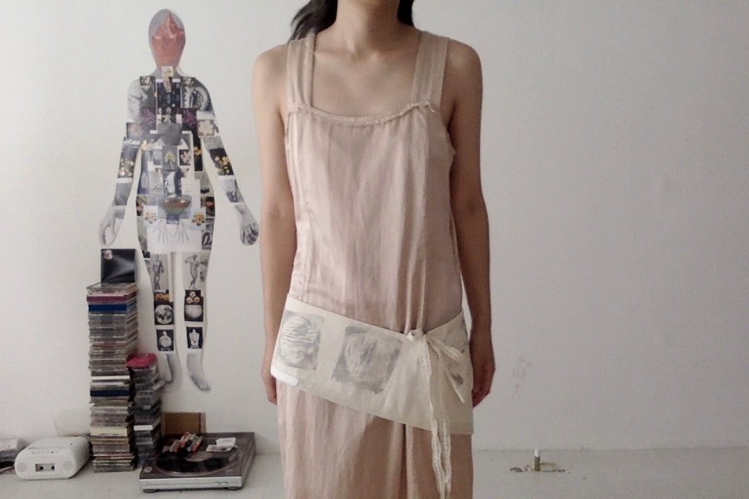 sula - wide strap dress - silver peony