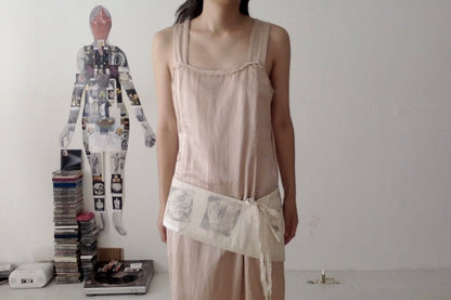 sula - wide strap dress - silver peony