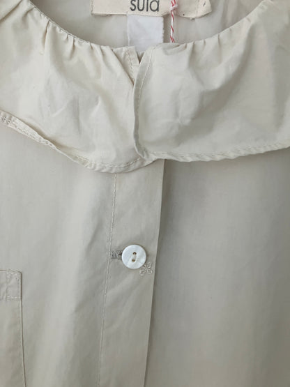 sula - pucked collar blouse - alabaster