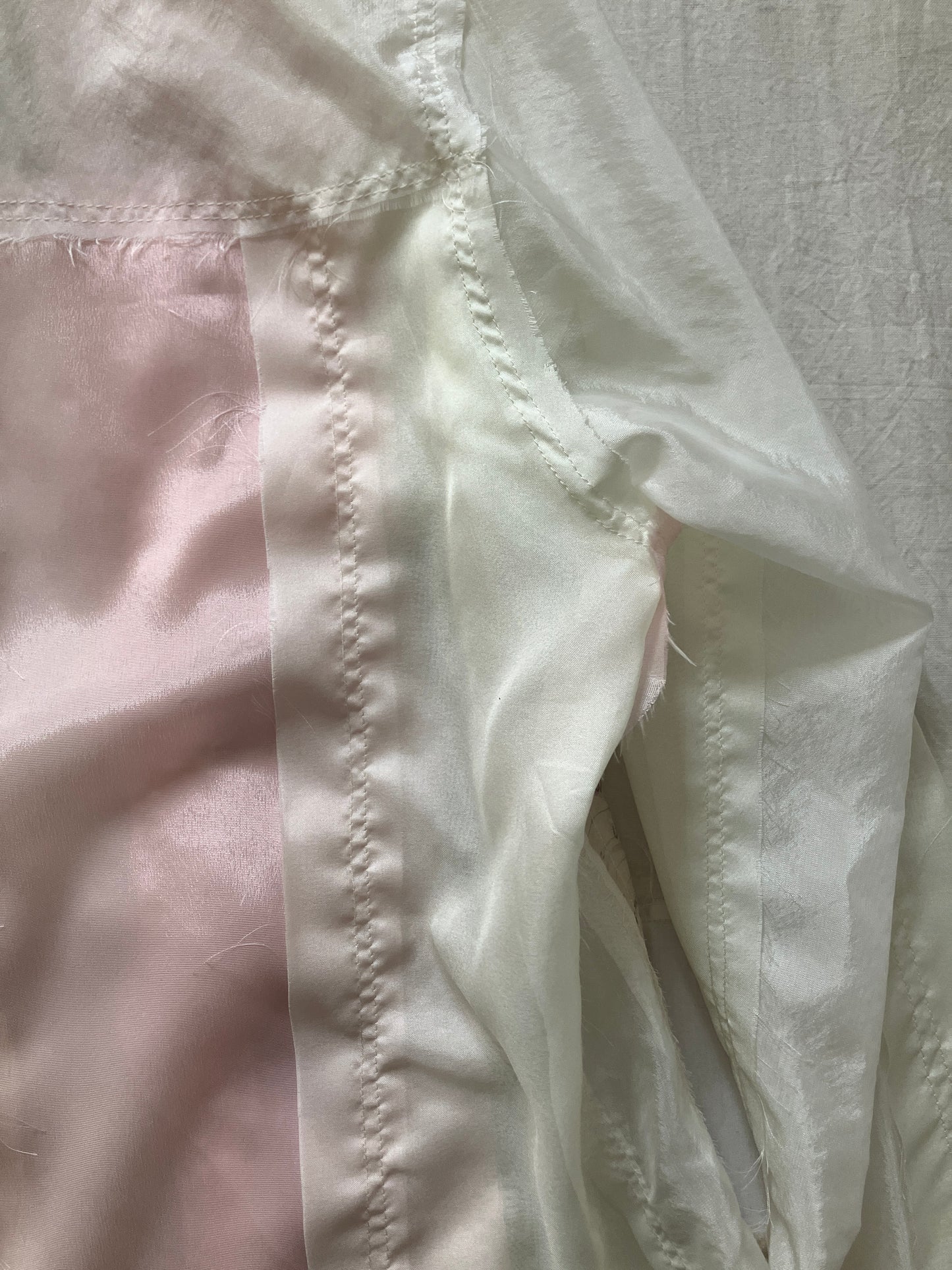 garbage core - SEMISHEER PATCHWORK SHIRT